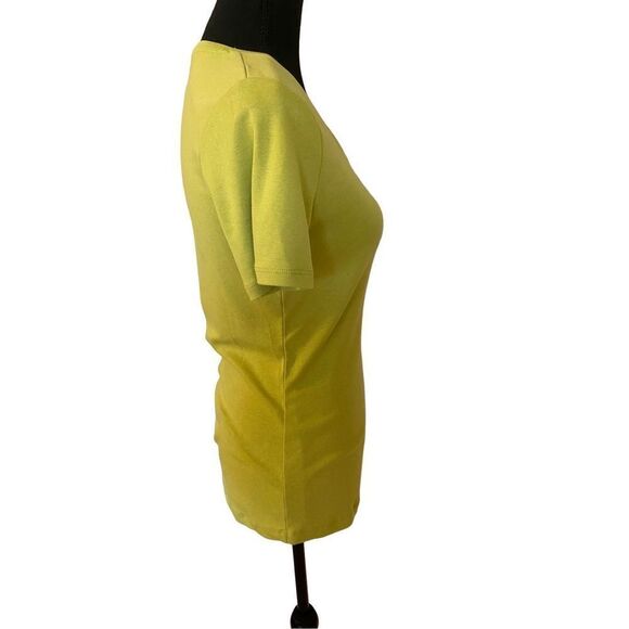 Nasty Gal Lime Green V Neck T Shirt Size 10 - Picture 3 of 9